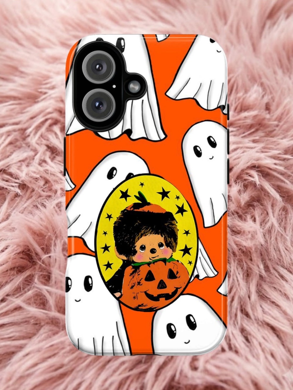 Cute Doll Halloween Ghost Phone Case - Orange
